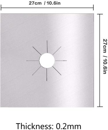 Stove Burner Cover Double Thick Reusable Non Stick Heat Resistants Stove Protector Cuttable Stove Burner For Kitchen Canisters Bathroom (Silver One Size) Silver One Size - Buy Online on GoSupps.com