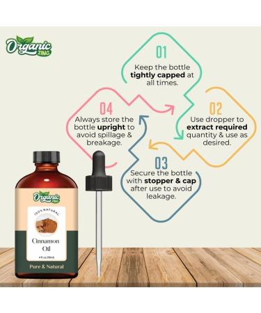 Cinnamon Essential Oil - Pure Cinnamomum Verum for Skincare & Aromatherapy - 118ml/3.99fl oz - Natural & Organic - Buy Online on GoSupps.com