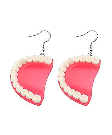 BAUNA Dental Teeth Earrings Funny 3D Tooth Model Medical Hygienist Dentist Gift for Dental Assistant (Dental Teeth Earrings)