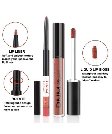 AMY'S DIARY 2pcs Nude Matte Lip Liner and Lipstick Set | Liquid Lipstick 24H | Waterproof & Long Lasting | Matt Lips Makeup Kit - Buy Online on GoSupps.com