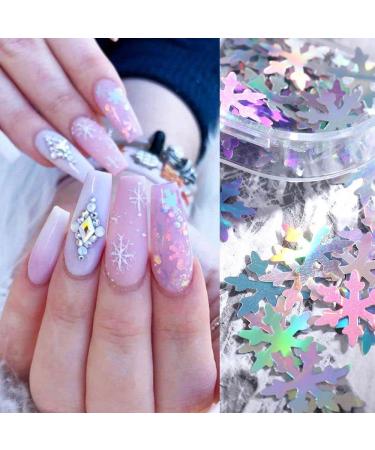 Kaluo Snowflake Maple Blade Glitter Flake - Winter Holographic Nail Art & 3D Decorations for DIY Nail Jewelry - Buy Online on GoSupps.com