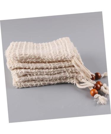 Healeved 6pcs Handmade Soap Storage Bag Drawstring Soap Bag Natural Loofa Mesh Soap Bag Sisal Soap Bag Shower Foaming Mesh Exfoliating Loofah Pouch Toilet Bath Plant Mesh Bag Cotton Linen - Buy Online on GoSupps.com