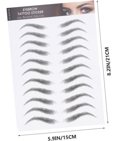 FRCOLOR 36 Sheets Waterproof Eyebrow Stickers Black Makeup Authentic Fake Eyebrows False Eyebrows Cosmetics 1 count (Pack of 1) Blackx3pcs - Buy Online on GoSupps.com