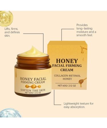 Honey Firming Cream Skin Tightening and Lifting Cream for Face With Collagen & Retinol Gentle Moisturizing Anti-Aging Facial Moisturizer Tighten & Smooth Skin Reduces Wrinkle & Fine Line - Buy Online on GoSupps.com