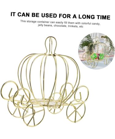 Alipis 4pcs Pumpkin Cart Metal Candy Box Ornament Decor Girls Candy Container Halloween Metallic Line Baby 12x10cmx4pcs Goldenx4pcs - Buy Online on GoSupps.com