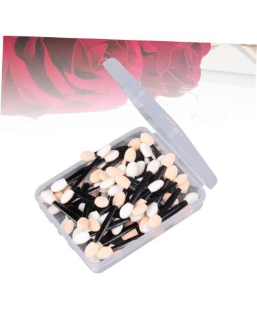 PLAFOPE 50 Pcs Eyeshadow Eyeliner Brushes Sponge Applicator Double Head Eyeshadow Brushes Size 1 Black - Buy Online on GoSupps.com