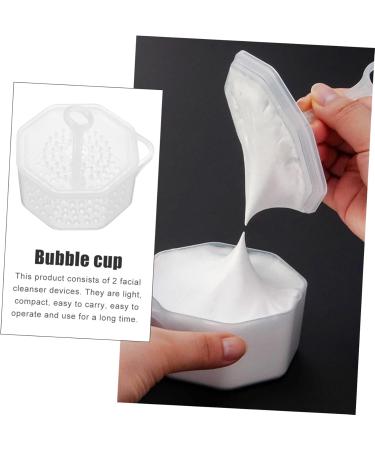 FRCOLOR 2Pc Dispenser Of Leche Bubbles Cleanser Foaming Cleanser Body Wash Foam Cup Bathroom Foam Cup For Skin Care Shower Gel Soap Abs White Face Travel - Buy Online on GoSupps.com