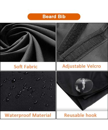Beard Apron Set for Men - Waterproof Hair Catcher Bib for Shaving & Trimming - Grooming Cloth with Suction Cups - Buy Online on GoSupps.com