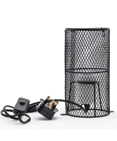 Reptile Pet Heat Lamp Lampshade Holder Ceramic Heating Bulb Guard with Anti-hot Bracket for Lizard Turtle Snake Birds Chick With Mounting Screw(Round) - Buy Online on GoSupps.com