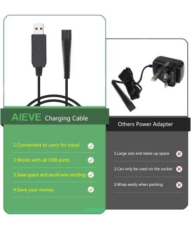 USB Charger Cable for Braun Shaver & Epilator | Compatible with Series 1-9 & Oral-B Toothbrush - Buy Online on GoSupps.com
