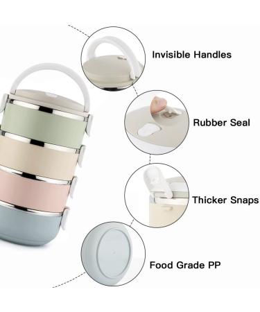 Spill Proof Stainless Steel Pet Travel Bowl - 4 Layer Portable Water and Food Storage Container with Handle for Outdoor Traveling - Buy Online on GoSupps.com