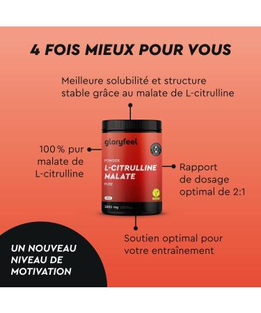 L-Citrulline Malate 2:1 Powder 600g - Highly Dosed Pre-Workout Amino Acid - 4800mg Citrulline Malate - Optimal Solubility & Maximum Purity - Laboratory Tested Vegan & No Additives - Buy Online on GoSupps.com
