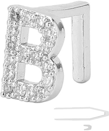 Verdant Touch Hip Hop Teeth - Removable B Letters Mouth Grill for Halloween & Cosplay Parties - Silver Accessory - Buy Online on GoSupps.com