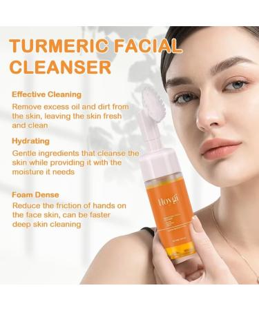 Buy Turmeric Facial Cleanser - Deep Cleansing Foaming Face Wash for All Skin Types | Men & Women | International Shipping Available - Buy Online on GoSupps.com