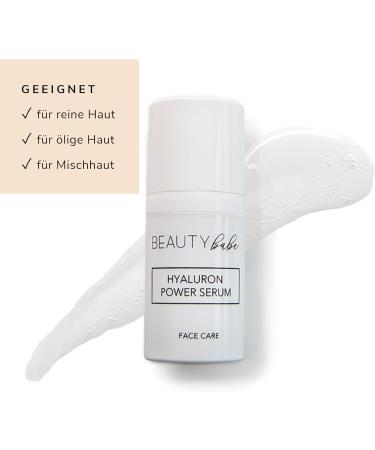  BEAUTY babe Hyaluron Power Serum - 30ml - Hyaluronic Acid Serum - Moisturising Face Serum - Sustainable Anti-Aging Care - Made in Germany - Buy Online on GoSupps.com