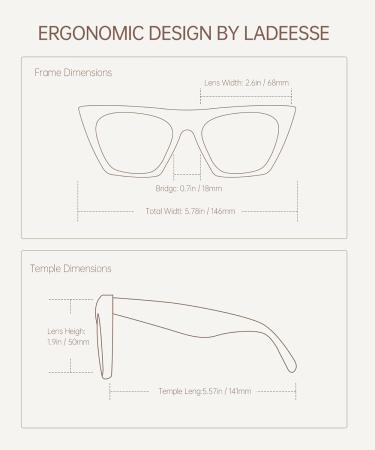 LADEESSE Oversized Reading Glasses for Women - 3 Pack Blue Light Blocking Computer Readers 1.5x Mix Color - Stylish Oprah Style Readers - Buy Online on GoSupps.com