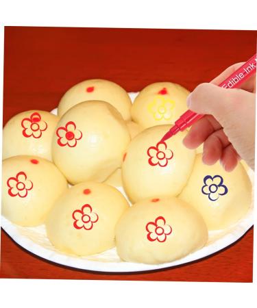 Hoement 6pcs Biscuits Decor Cake Boxes Edible Marker Cake Coloring Markers Edible Pigment Pens Plastic - Buy Online on GoSupps.com