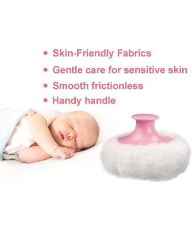 Large Fluffy Powder Puff for Body & Face - Soft Body Cosmetic Powder Puff - Baby, Kid, Adult - 3.2 Inch with Hand Holder - Pink - 2 Pack - Buy Online on GoSupps.com