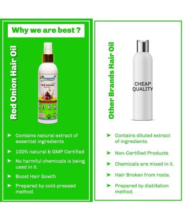 Organic Onion Hair Oil with Castor, Argan, Jojoba, Bhringraj, and Olive Oils for Hair Growth & Anti Hair Loss - Natural Hair Care Solution - Buy Online on GoSupps.com