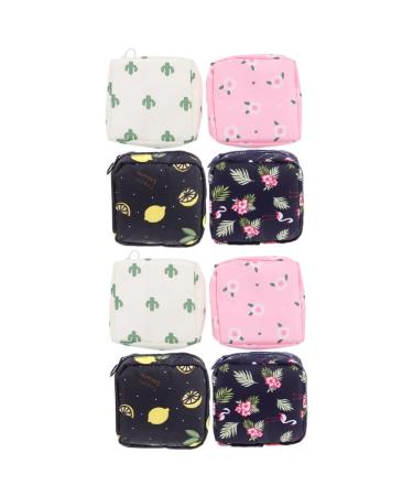 Lurrose 8 pc storage bags for women's bandages Bag for women's bandages bag for napkin documents lipstick for women women's money exchange travel oxford-fabric small wallet girls