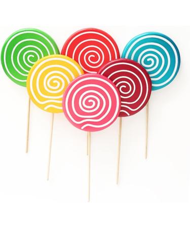 Veemoon 3pcs Lollipop Crafts Kids Playset Large Lollipop Decor Candy Lollipop Prop Carnival Cosplay Baby Food Organic Tablet Holder for Car Wedding Topper Big Lollipop Cake Child Bamboo - Buy Online on GoSupps.com