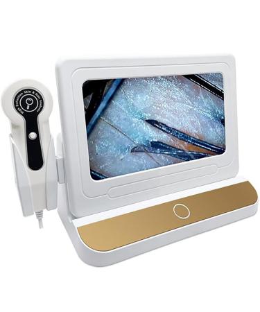 Skin Follicle Detector LCD Screen Digital Skin Diagnosis Scanner System Hair Analyzer 50X 200X Skin Hair Detector Moisture Tester for Home Salon Use