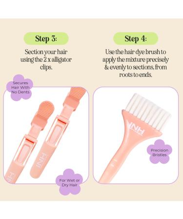 INH Hair Dye Kit - Complete Set with Bowl Brush Gloves & Clips for Tinting Bleaching & Highlighting | International Shipping Available - Buy Online on GoSupps.com
