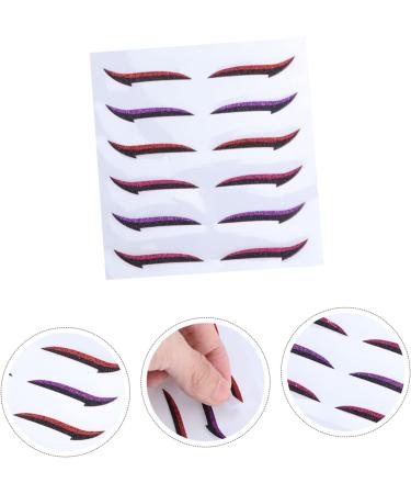 Mikinona 12 Pairs Glitter Eyeliner Self- Adhesive Eye Line Strip Eyeshadow Invisible Tape Double Sticker - Buy Online on GoSupps.com