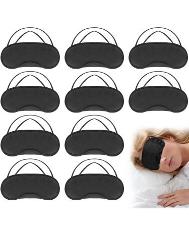 10 pieces of sleep mask for side sleepers soft and breathable sleeping mask men women light -blocking blindfold for sleeping with adjustable straps for men women children 10 pieces black