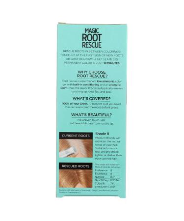L'Oreal Root Rescue 10 Min Medium Blonde Hair Color Kit - Fast & Easy Application - Buy Online on GoSupps.com
