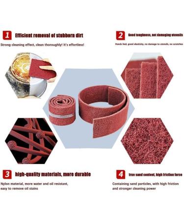 Sand Cleaning Cloth Sponges Caspian Stone Pot Clean Brush Rust Eraser for Rust U5G0 Dropshipp Scouring Removal Pads Grit 2 Rolls ONESIZE - Buy Online on GoSupps.com