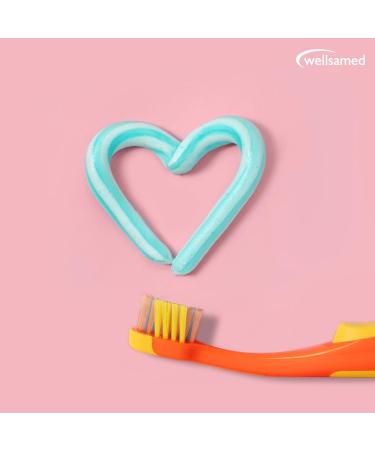 Wellsamed Fantasy 2 Children's Toothbrush - Bright Orange-Blue Set of 6 for Kids & Babies - International Shipping Available - Buy Online on GoSupps.com