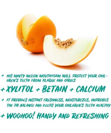 Ecodenta Children's Mouthwash - Melon-Mint Flavored Oral Foam 150ml - Buy Online on GoSupps.com