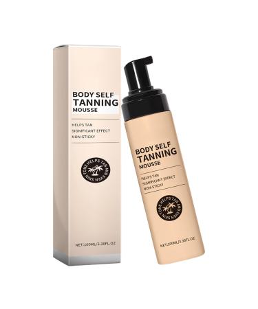 Jingmiger Self-Tanning Mousse - 100ml Moisturizing Tanning Mousse for Skin | For Women and Men Outdoors Holidays Beach Wedding Evening Date