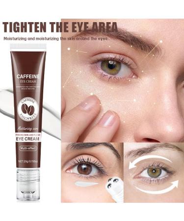 Lifting Coffee Eye Cream with Caffeine Hydrating & Firming Under Eye Cream for Dark Circles Eye Roller for Puffy Eyes Puffiness Wrinkles Firming Anti-Aging Under Eye Treatment - Buy Online on GoSupps.com