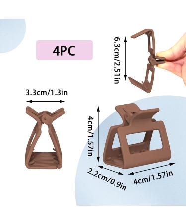 Small Claw Clips 4Pcs 1.6" Matte Small Hair Claw Clips for Women and Girls Nonslip Square Hair Claws for Fine/Medium/Thick Hair Stylish & Durable Hair Accessories - Assorted Warmer Colors - Buy Online on GoSupps.com