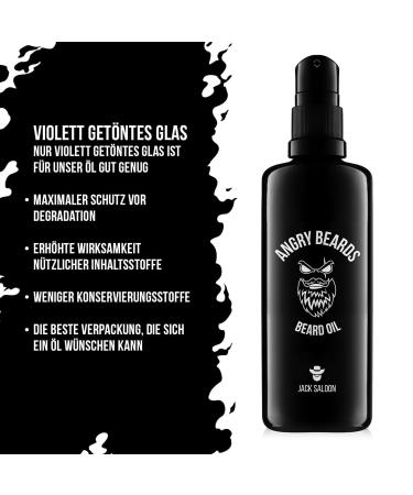 Angry Beards Jack Saloon Bart l 30ml - Premium Daily Beard & Mustache Oil with Unique Musk Fragrance | Fast-Absorbing & Non-Greasy Care - Buy Online on GoSupps.com