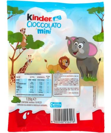  Ferrero Ferrero Cioccolato al Latte Milk Chocolate Mini Mini Portions 125 g Pack of 3 Each Bag Contains at Least 19 Pieces - Buy Online on GoSupps.com