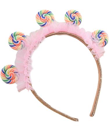 amangul Toddler Pleated Lace Lollipop Shape Headband Amusement Park Children Day Party Festival Hair Hoop for Couple Headpiece(4) - Buy Online on GoSupps.com