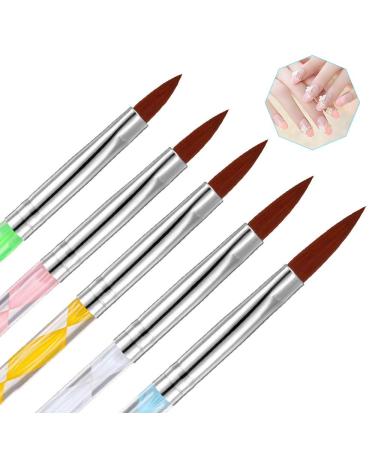 Acrylic brush for nails Kanoson 5 pieces nail art brush set acrylic nail brush nail art brush uv gel nail brush nail polish brushes acrylic powder brush for nail design