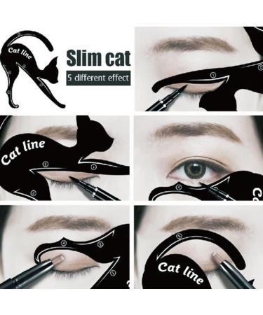 Cat Eyeliner Guides Easy Quick Makeup Tool Eye Liner Stencils Templates Black Stylish Clever - Buy Online on GoSupps.com