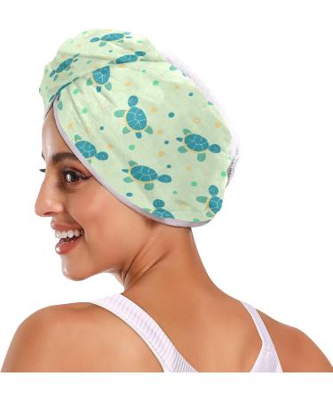 Little Blue Turtle Hair Towel 2 Pack | Super Absorbent Quick Dry Hair Turbans for Women & Girls - Perfect Hair Drying Solution - Buy Online on GoSupps.com