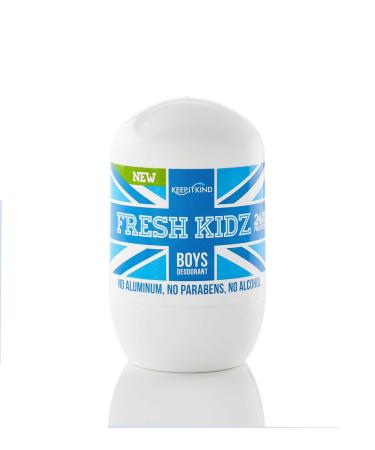 Keep it Kind Fresh Kidz Natural Roll On Deodorant 24 Hour Protection for Kids - Boys "Blue" 1.86 fl.oz. 1.86 Fl Oz (Pack of 1)