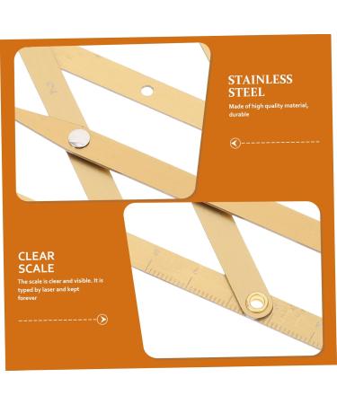 Beatifufu Metal Dies 1pc Second Generation Scale Scissors Eyebrow Tools Brow Pencil Eyebrow Ruler Tool Micro Edge Metal 25x5x0.6cm Golden - Buy Online on GoSupps.com