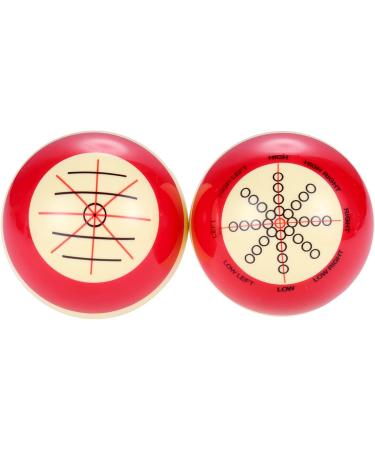 MOOCY AAA-Grade Resin Billiard Cue Ball - Standard 2-1/4'' Size, 6 oz Weight - Red White Practice Training Ball - Buy Online on GoSupps.com