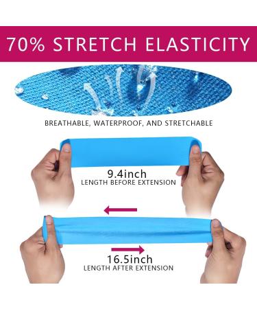 OBTANIM Waterproof Kinesiology Tape - 4 Rolls Precut Elastic Athletic Tape for Muscle Pain Relief in Sports Fitness Running & Swimming (Mixed Colors - Buy Online on GoSupps.com
