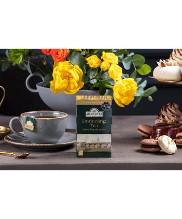 Ahmad Tea Darjeeling Tea - Premium Black Tea Bags | 20 Pack (2g each) with Ribbon - Buy Internationally - Buy Online on GoSupps.com