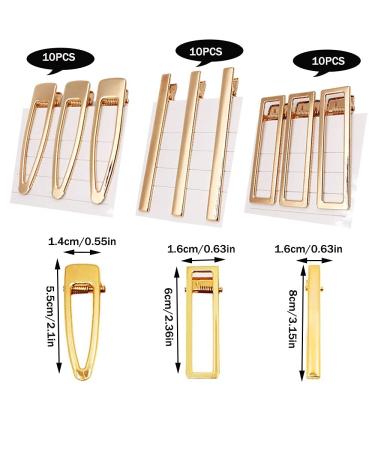 30pcs Alligator Hair Clips - Metal Crocodile Hair Clamps for Girls & Women | Golden Duck Bill Hair Clips - Buy Online on GoSupps.com