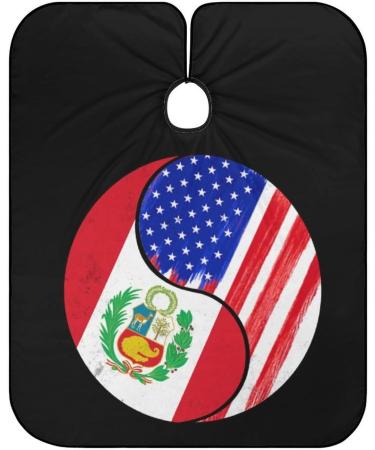 US Flag Barber Cape for Hair Cutting | Water Stain Resistant & Anti-Static | 56.7"x66.9" Salon Apron - Professional Quality - Buy Online on GoSupps.com