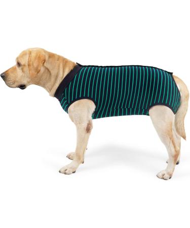 Breathable Dog Dividers for Surgical Wounds - Anti-Losing Cone & E-Neck Band Alternative - Size M (1-Pack) - Streak Green - Buy Online on GoSupps.com
